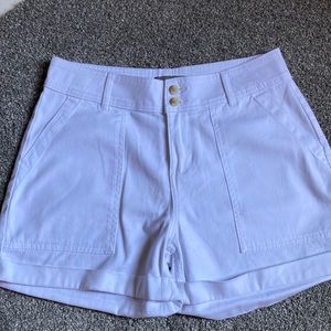 White summer shorts